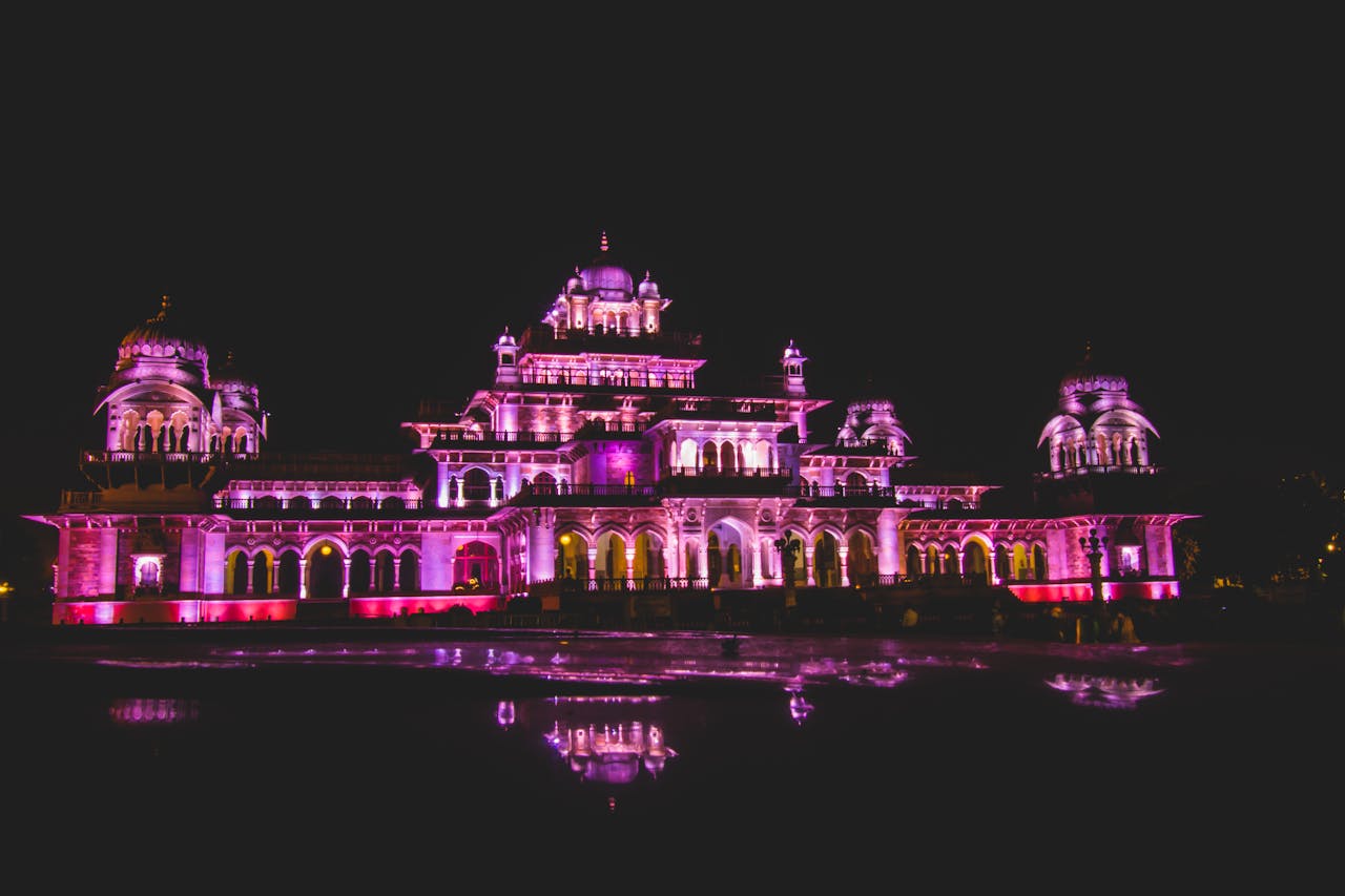 Lighted Building at Night